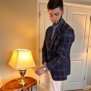 Burgundy polo blazer